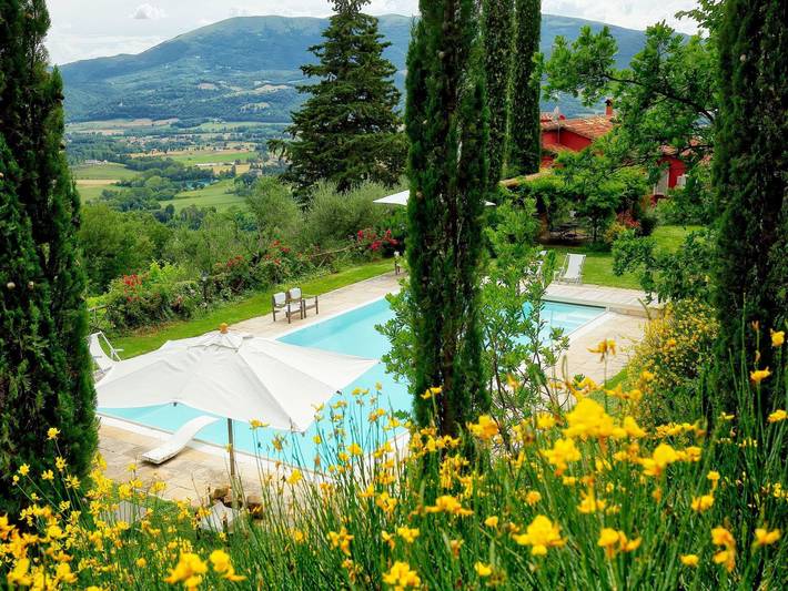 Villa con piscina per 10 persone, con Balcone e Idromassaggio nonché Giardino a Perugia