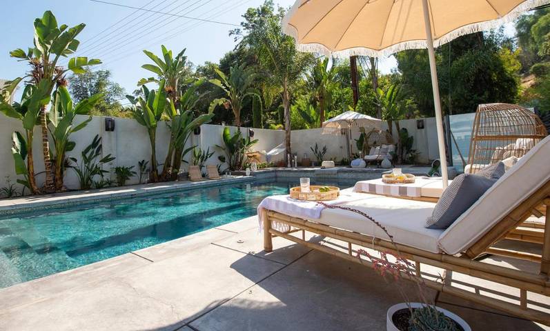 Maison de vacances pour 6 personnes, avec piscine et terrasse ainsi que jardin et jacuzzi à Los Angeles
