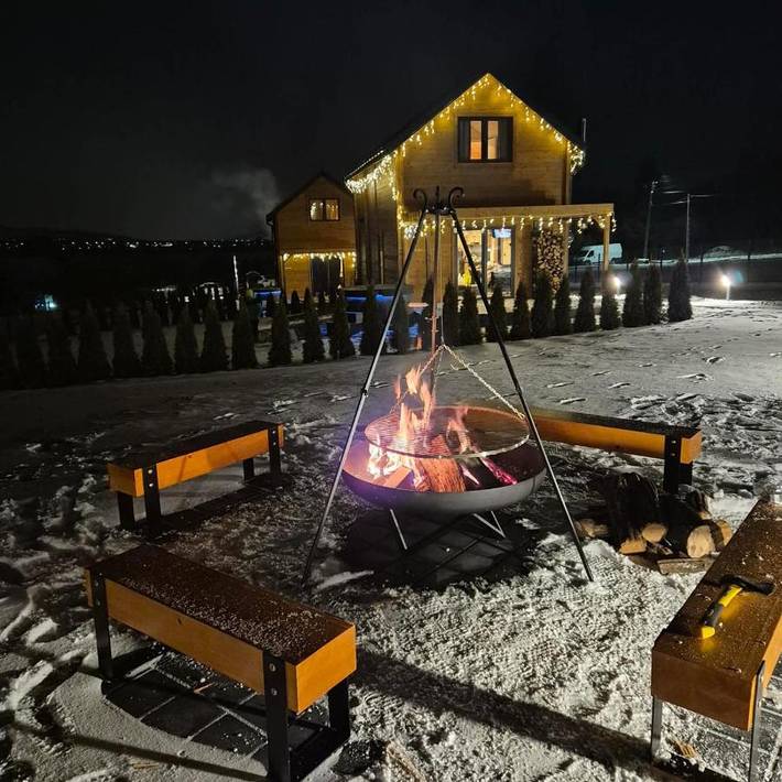 Domek letniskowy dla 7 osób, z ogród i sauna oraz taras i widok, zwierzęta dozwolone w Żywiec