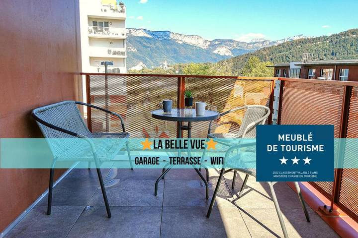 Appartement de vacances pour 6 personnes, avec terrasse et vue à Seynod