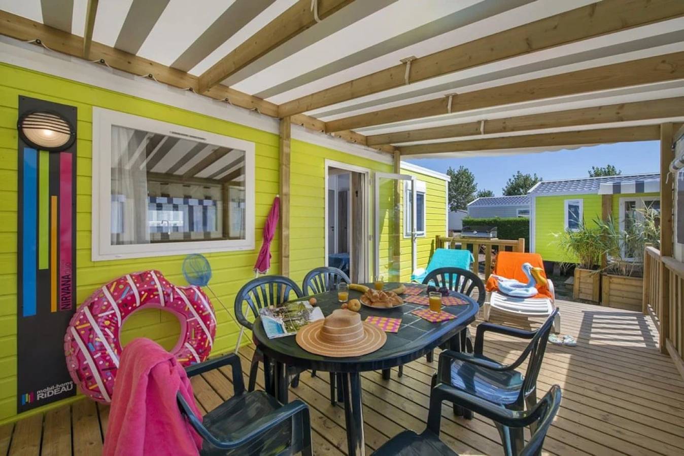 Zecamping 5* locatif Tv Bbq clim 32m2 in Brem-sur-Mer, Vallée de la Loire