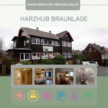 Ferienhaus für 21 Personen, mit Sauna und Garten sowie Ausblick, mit Haustier in Braunlage