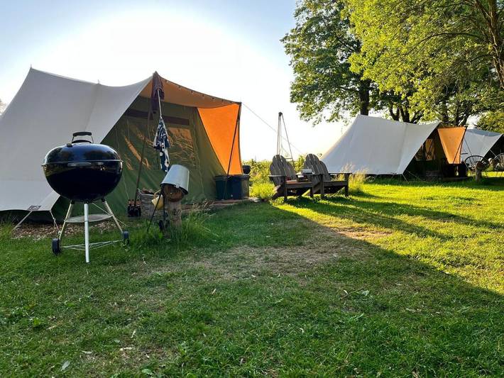 Camping voor 2 personen, met uitzicht en tuin, met huisdier in Noord-Brabant