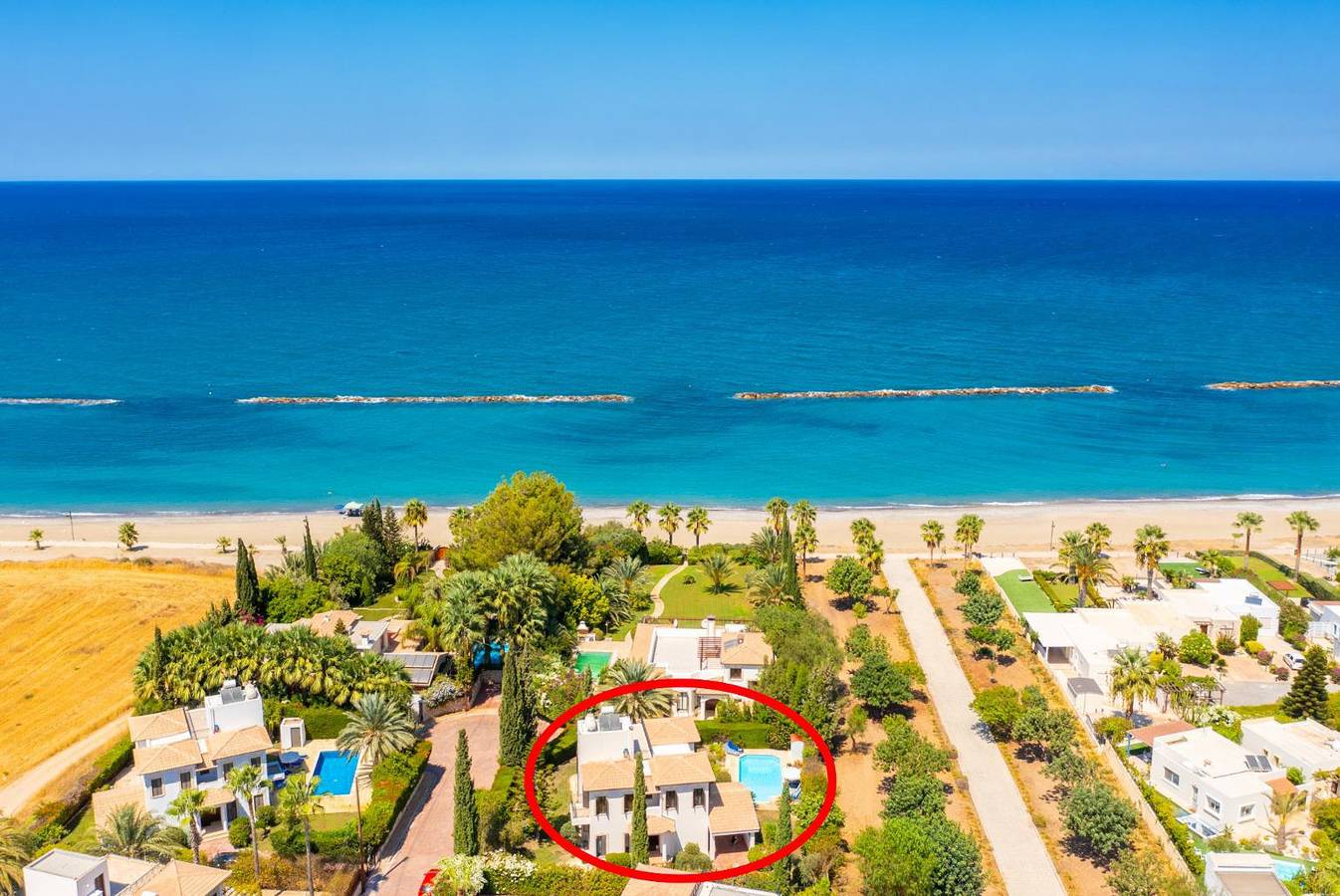 Villa für 8 Personen mit Meerblick in Πόλις Χρυσοχούς, Südzypern