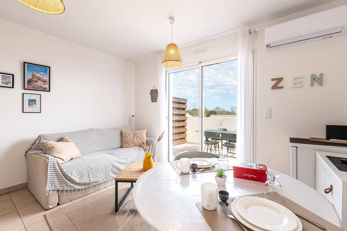 Ganze Wohnung, Ferienwohnung für 5 Personen mit Pool in Marine de Bravone, Linguizzetta