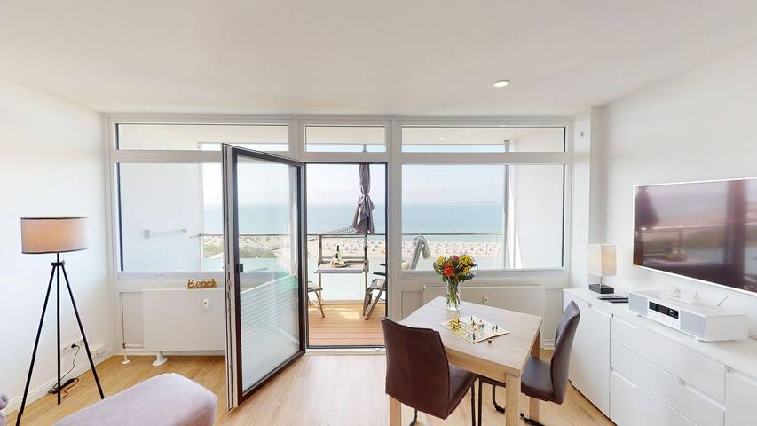 Ferienwohnung für 2 Personen, mit Balkon und Pool sowie Sauna in Südstrand Pelzerhaken