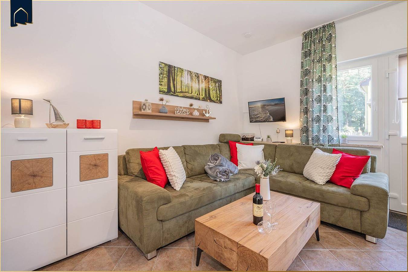 Cały apartament, Apartament wakacyjny dla 4 osób z ogród in Garz, Uznam