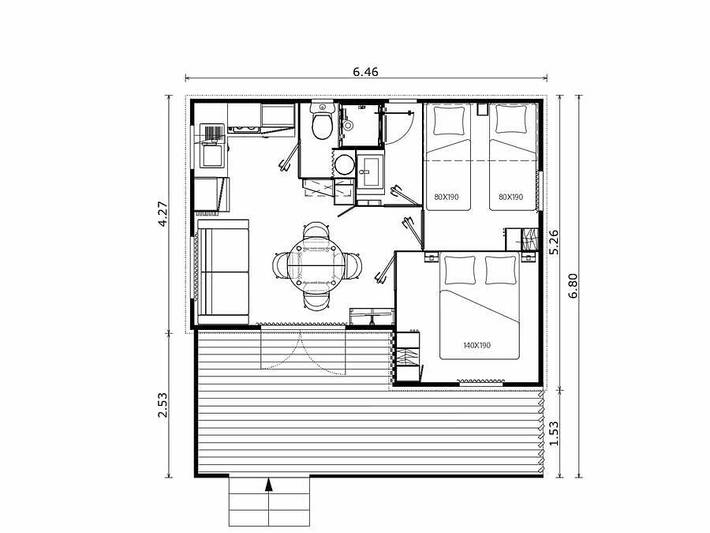 Mobil home pour 4 personnes, animaux acceptés à Sainte-Montaine - 4