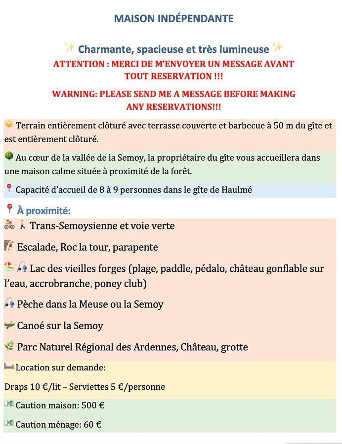 Location de vacances pour 9 personnes, avec vue et jardin, animaux acceptés à Haulmé - 2
