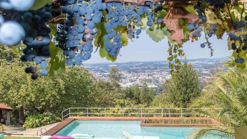 Location de vacances pour 3 personnes, avec piscine ainsi que jardin et vue dans Santo Tirso
