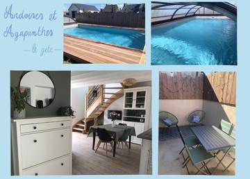 Gîte pour 4 personnes, avec jardin et piscine à Pleslin-Trigavou