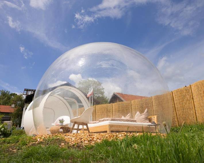 Camping für 2 Personen, mit Terrasse und Garten sowie Ausblick in Bayerisch Schwaben