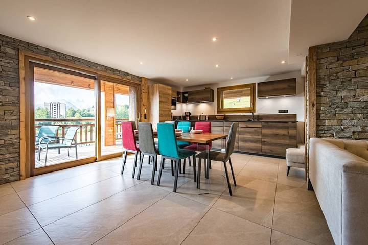 Ganze Ferienwohnung, Ferienwohnung für 8 Personen mit Balkon/Terrasse in La Toussuire, Fontcouverte-la-Toussuire