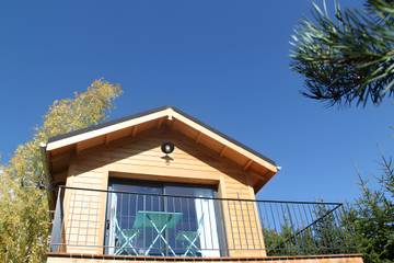 Maison de campagne pour 2 personnes, avec balcon et sauna ainsi que jacuzzi et jardin, animaux acceptés à Saint-Jean-Saint-Nicolas