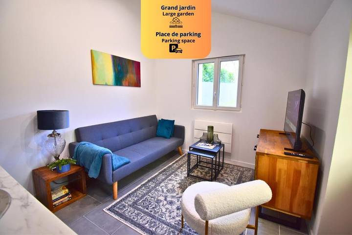 Gîte pour 3 personnes, avec vue et jardin dans Mogneville
