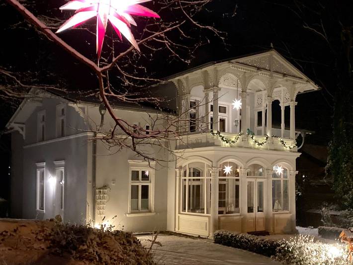 Ferienwohnung für 12 Personen, mit Seeblick und Garten sowie Ausblick und Sauna, mit Haustier auf Usedom