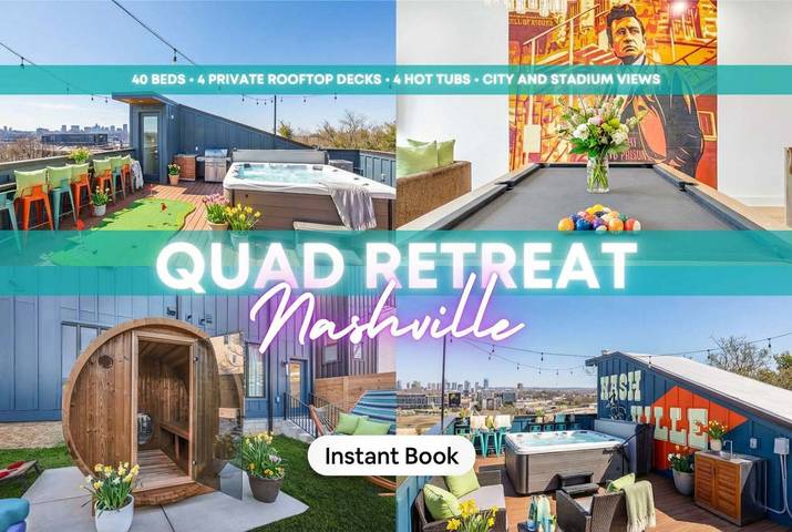 Holiday home for 24 people, with garden and balcony, child-friendly in Nashville