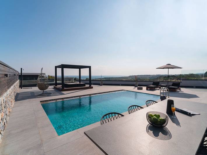Ferienhaus für 6 Personen, mit Meerblick und Balkon in Lachania
