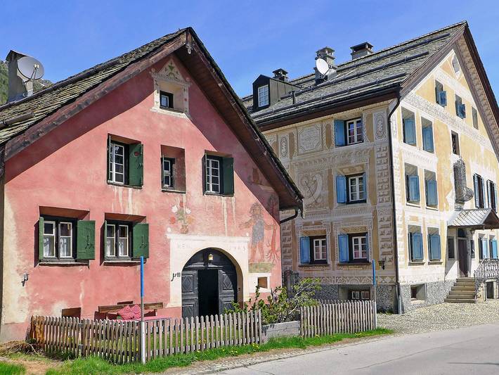 Ferienwohnung für 2 Personen, mit Terrasse und Garten sowie Ausblick in Bever