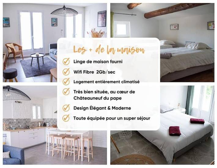 Location de vacances pour 6 personnes, avec vue et terrasse à Châteauneuf-du-Pape - 3