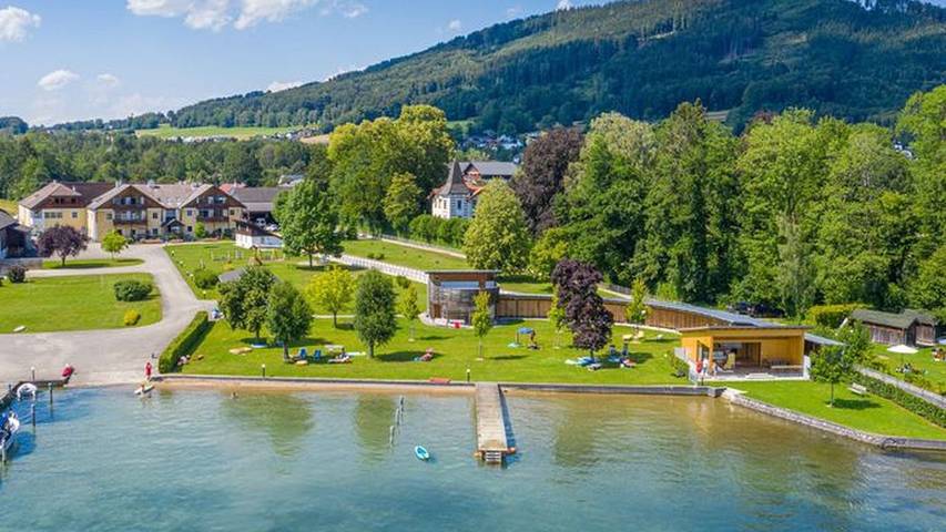 Vakantiewoning voor 3 personen, met tuin en uitzicht op het meer aan de Attersee (meer)