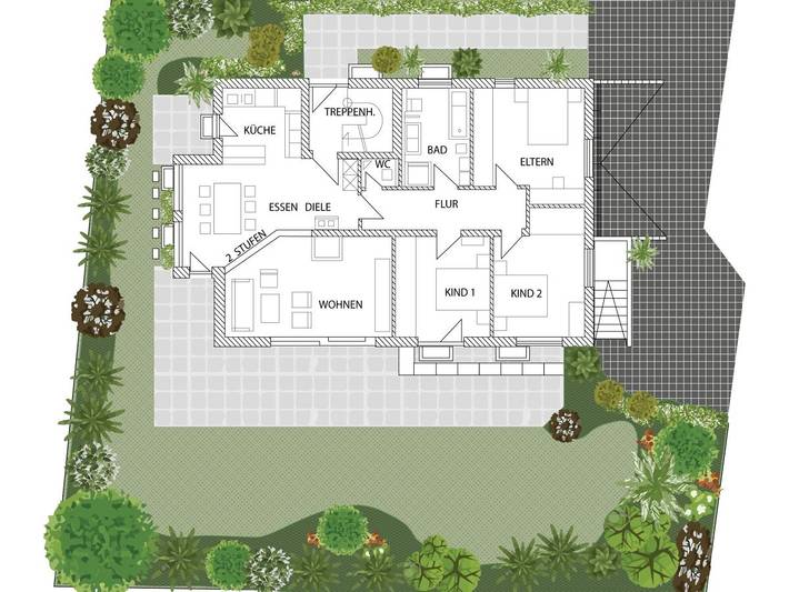 Ferienwohnung für 2 Personen, mit Terrasse und Garten sowie Sauna in Gaienhofen - 2