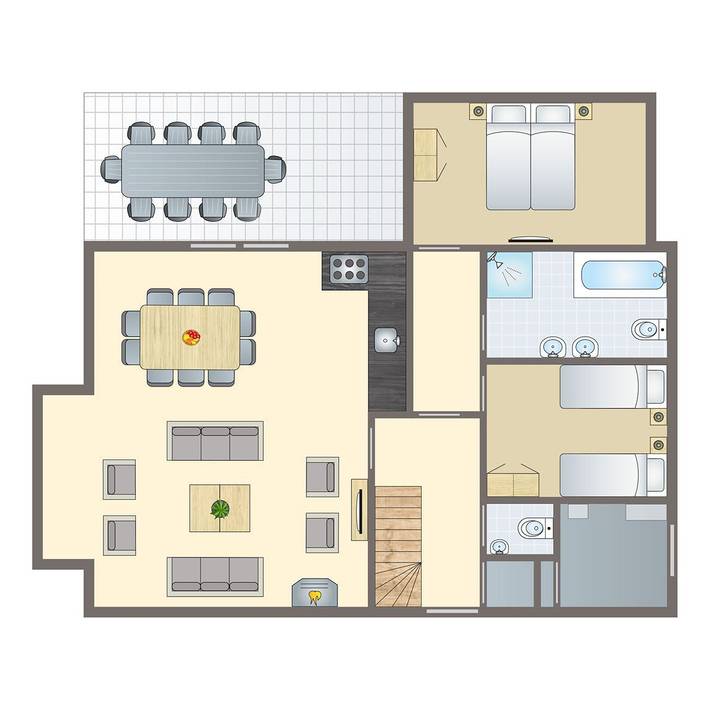 Bungalow für 10 Personen, mit Balkon/Terrasse und Terrasse am Veluwemeer - 3