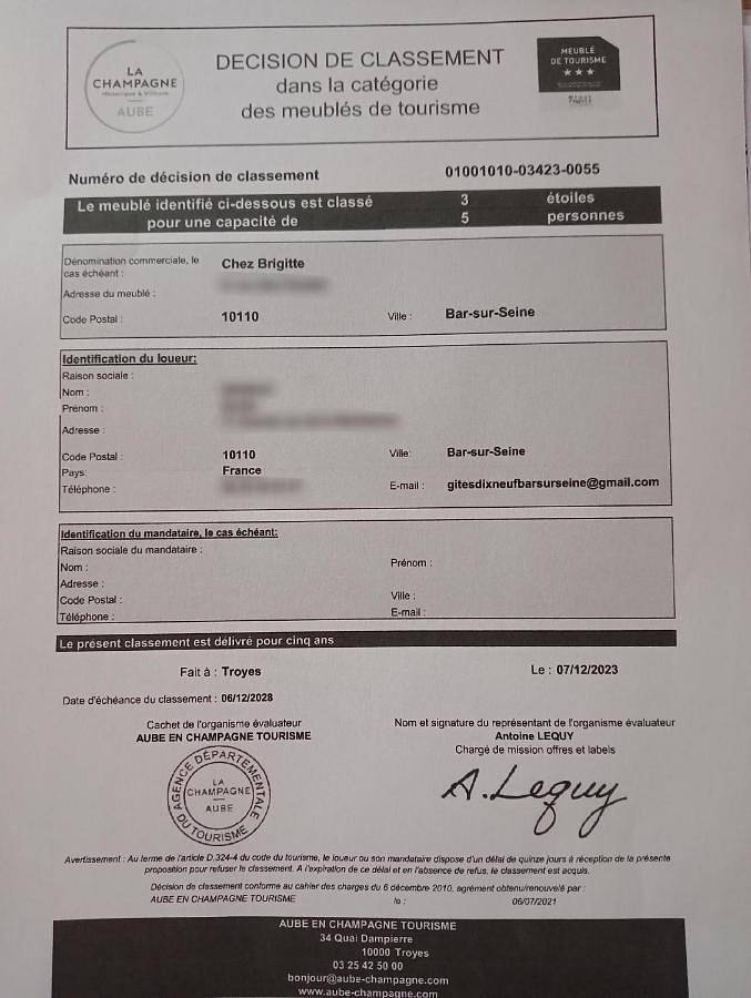 Location de vacances pour 5 personnes, avec vue et terrasse à Bar-sur-Seine - 2