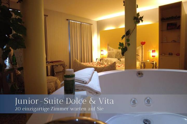 Hotel für 3 Personen, mit Terrasse und Whirlpool sowie Garten und Ausblick im Aargau