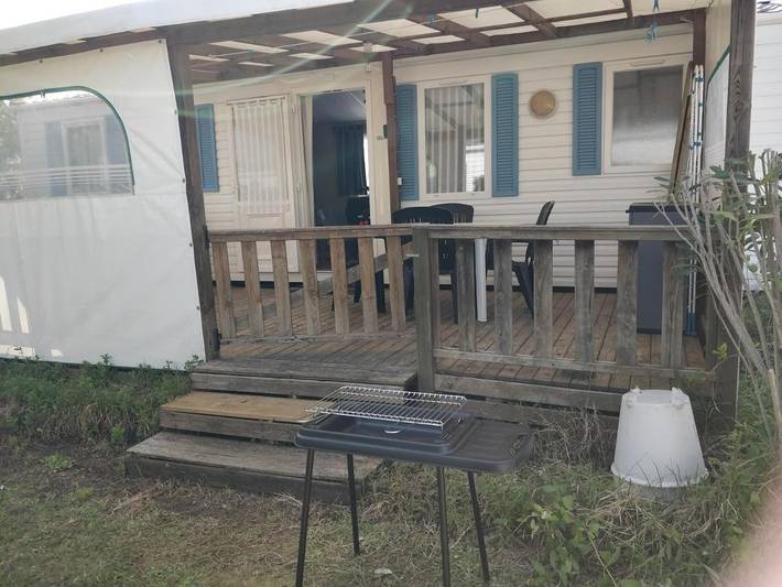 Camping pour 7 personnes, avec Terrasse ainsi que Jardin et Vue