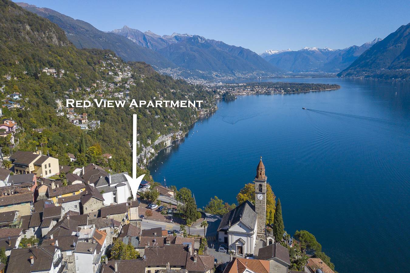 Entire apartment, Red view apartment in Ronco sopra Ascona, Ticino Alps and Verbano