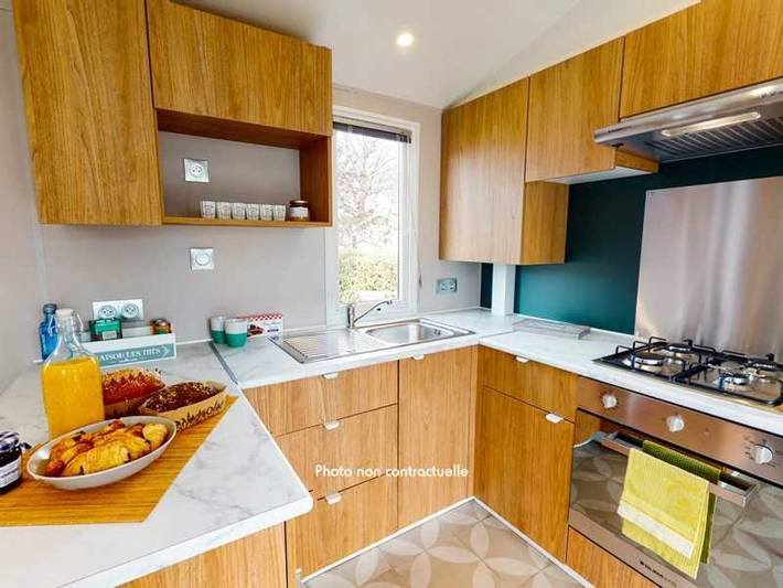 Mobil home pour 6 personnes, avec bassin pour enfant à Saint-Julien-en-Born - 4