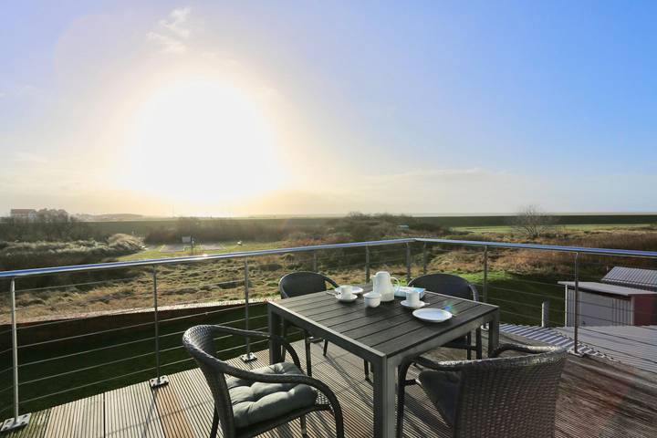 Ferienwohnung für 4 Personen, mit Balkon und Terrasse sowie Ausblick auf Juist