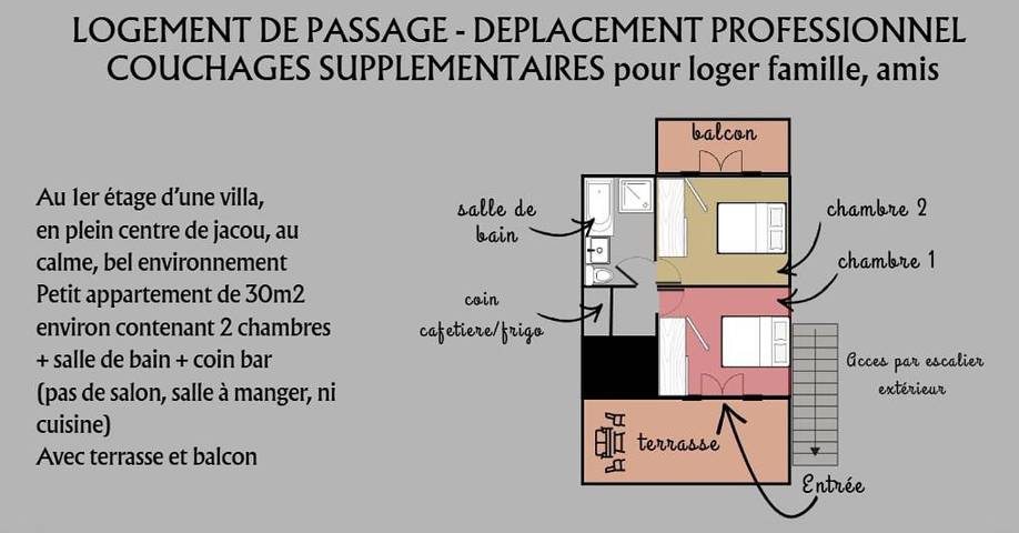 Gîte pour 4 personnes, avec balcon à Jacou - 3