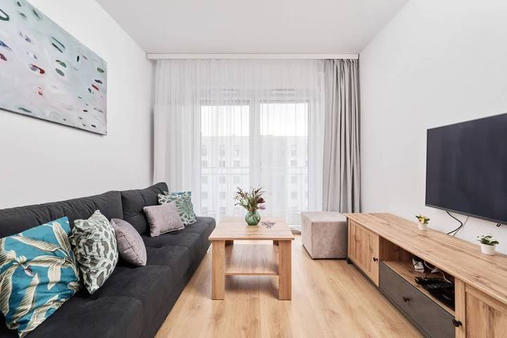 Ferienwohnung für 4 Personen, mit Balkon, kinderfreundlich in Breslau