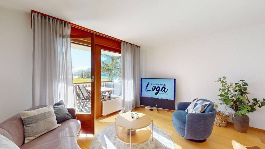 Ferienwohnung für 5 Personen, mit Balkon und Terrasse sowie Garten und Seeblick