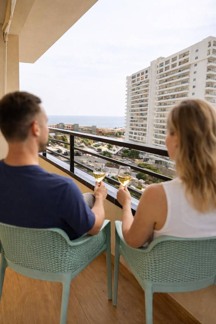 Apartamento para 4 personas, con balcón en Playa Paraíso