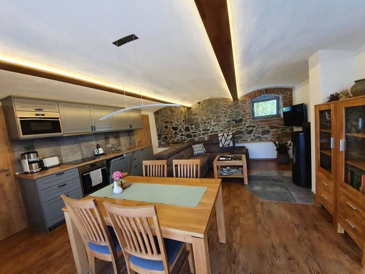 Ferienwohnung für 6 Personen, mit Terrasse und Garten sowie Sauna in Malschwitz