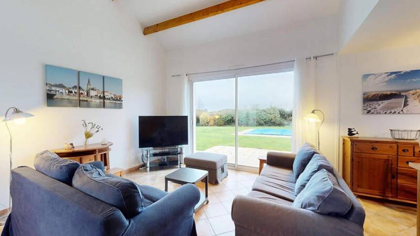 Gîte pour 9 personnes, avec piscine et jardin à L'Aiguillon-sur-Vie - 3