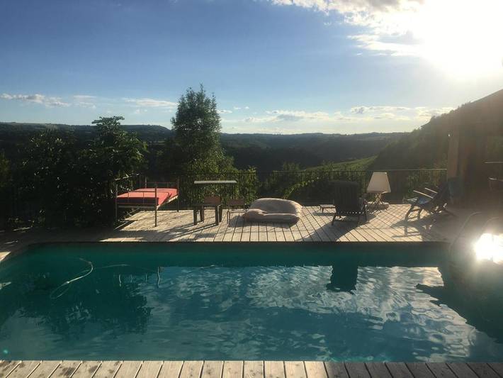 Maison de vacances pour 6 personnes, avec vue ainsi que piscine et terrasse