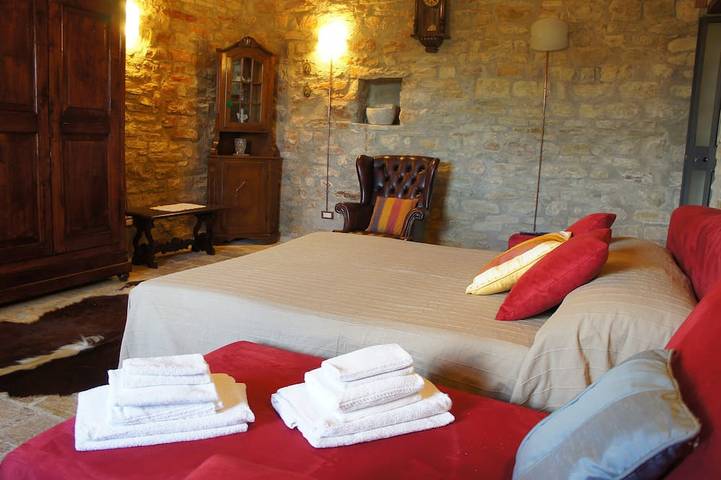 Berg Ansichten, Schloss in Gubbio Umbrien, 8 Schlafplätze, Jacuzzi, Garten in Gubbio, Umbrien