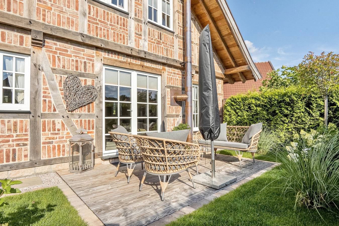 Casa de vacaciones 'Exklusives Ferienhaus' con terraza privada, Wi-Fi y aire acondicionado in Warendorf, Llanura de Münster