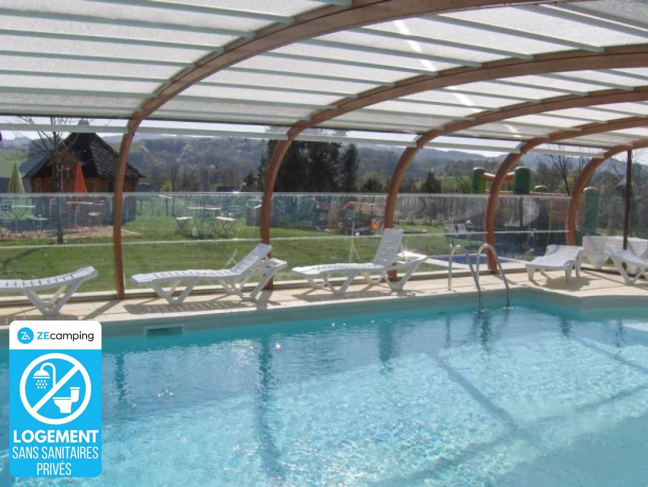 Zecamping 3 étoiles piscine couverte tente 6m2 2 pers in Chamberet, Région de Tulle