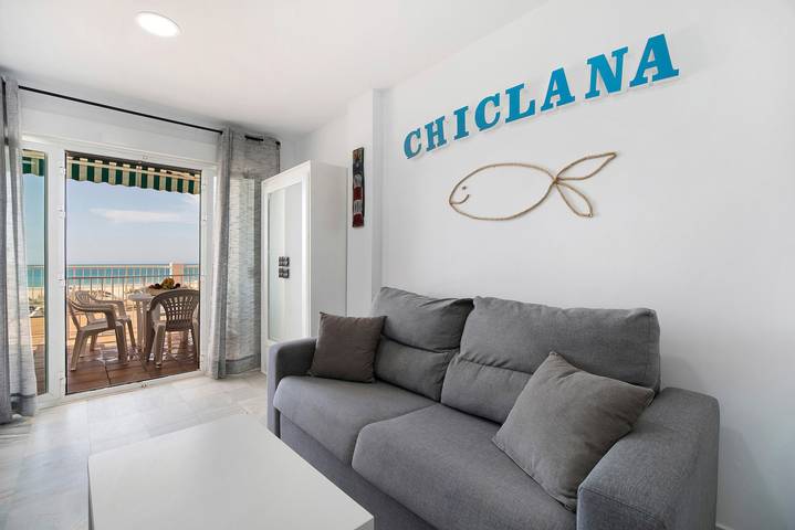 Ganze Wohnung, Ferienwohnung "Los Balcones E" mit Meerblick, privater Terrasse und Wlan in La Barrosa, Chiclana de la Frontera