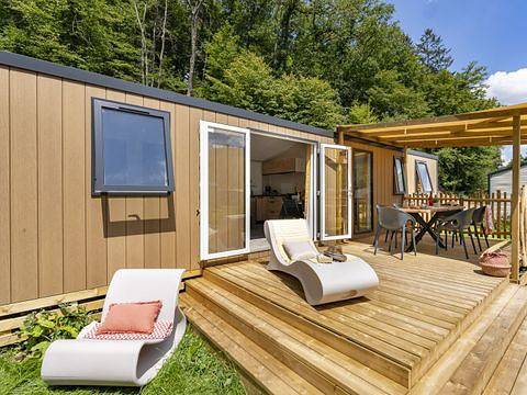 Camping Sandaya Parc La Clusure - Mobilhome 6 personnes - Cottage Cocoon 6p 3ch 2Sdb Premium in Tellin, Neufchâteau region