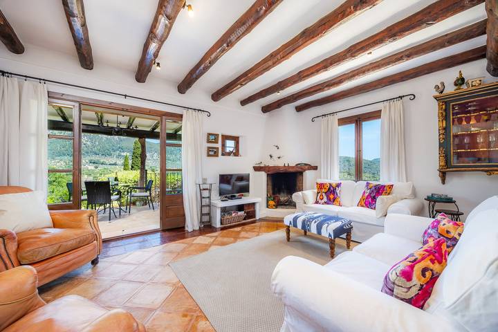 Landhaus 'Can Puput' mit Panoramablick auf die Berge, Wlan und Klimaanlage in Campanet, Mallorca Inselmitte