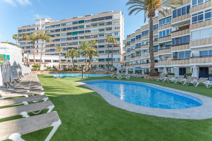 Studio für 2 Personen, mit Kinderpool und Garten in Playa del Inglés