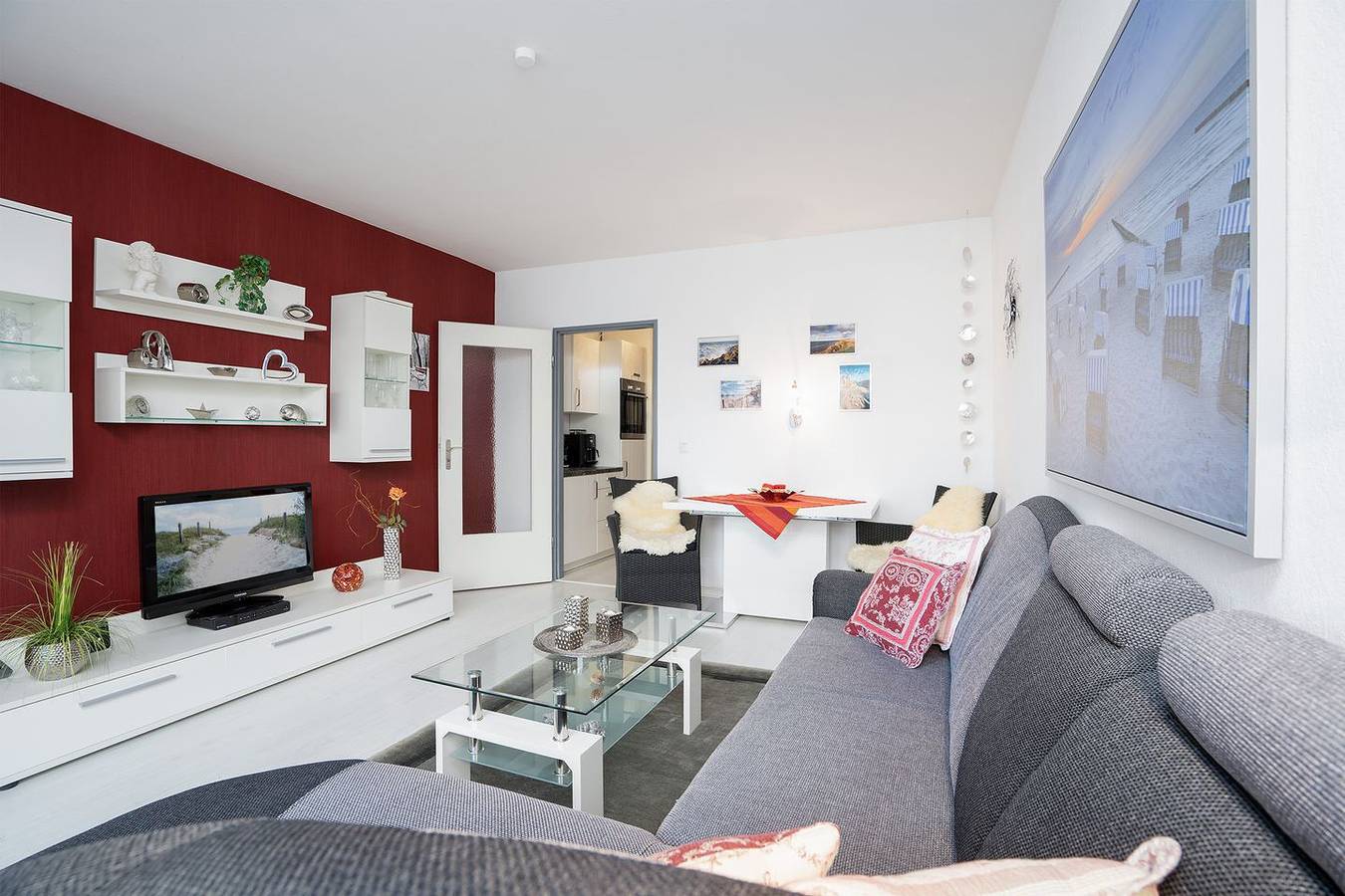 Ganze Wohnung, Ahw/002 - "Mit Teilseeblick von der Terrasse" in Themenstrände Scharbeutz, Ostholstein