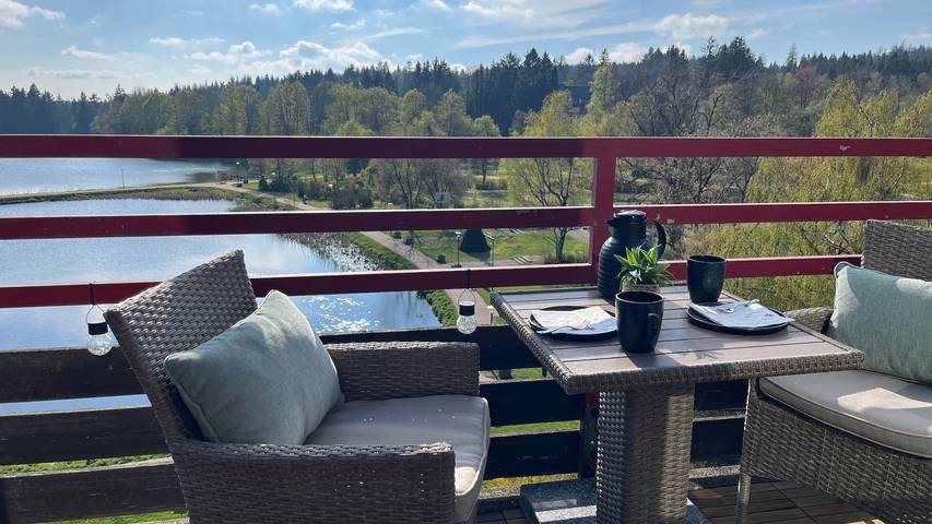 Ferienwohnung für 3 Personen, mit Balkon und Ausblick sowie Seeblick im Harz - 2
