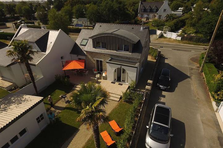 Maison de vacances pour 8 personnes, avec jardin et terrasse dans Plage Kerleven